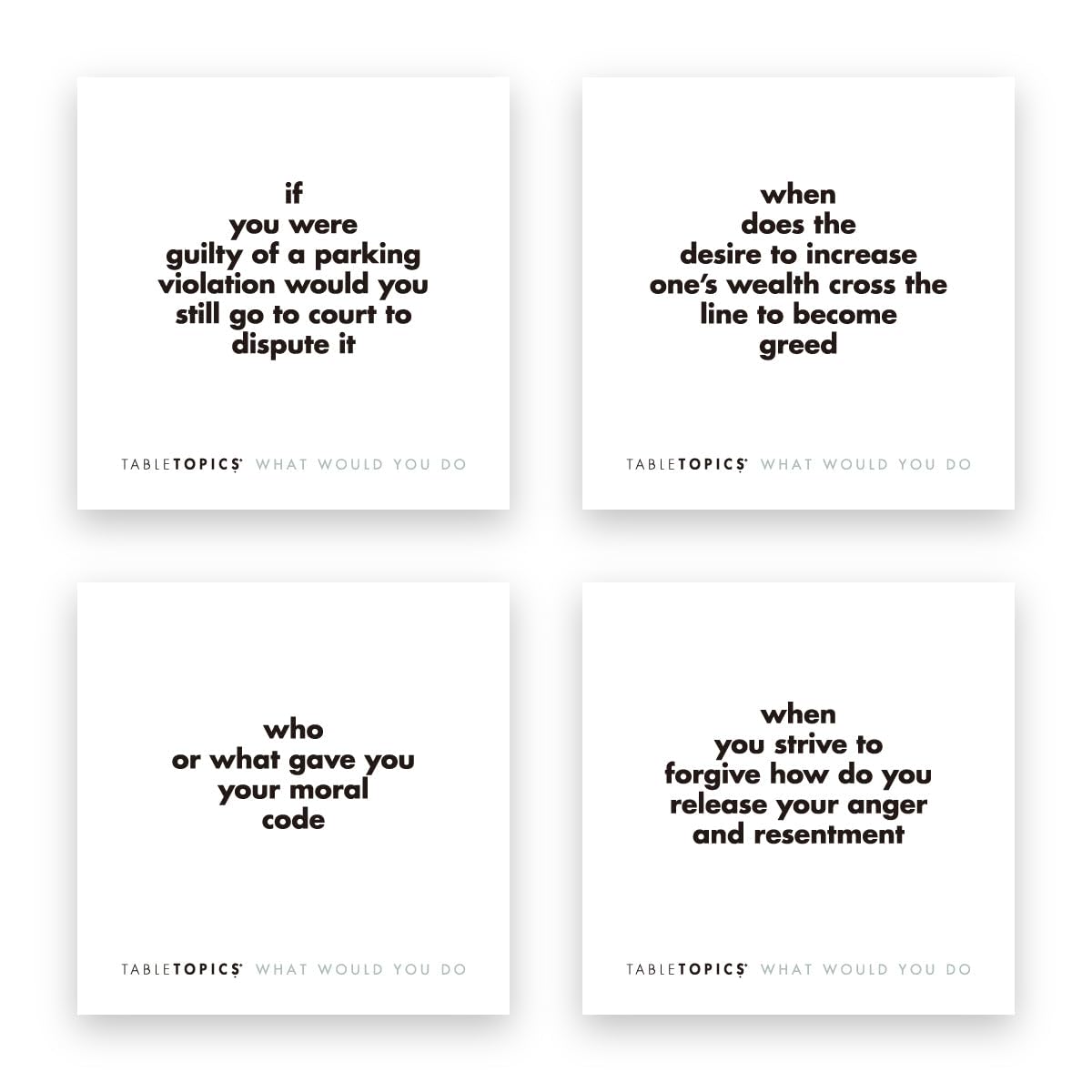 TableTopics What Would You Do Question Card Game - 135 Provocative Conversation Starter Cards for Parties with Adult Friends, Spark Lively Debates about Sticky Situations, Icebreaker Game