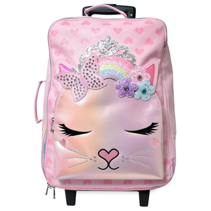Miss Gwen’s OMG Accessories Girls' Bella Rolling, Cotton Candy, Luggage 18.5-inch