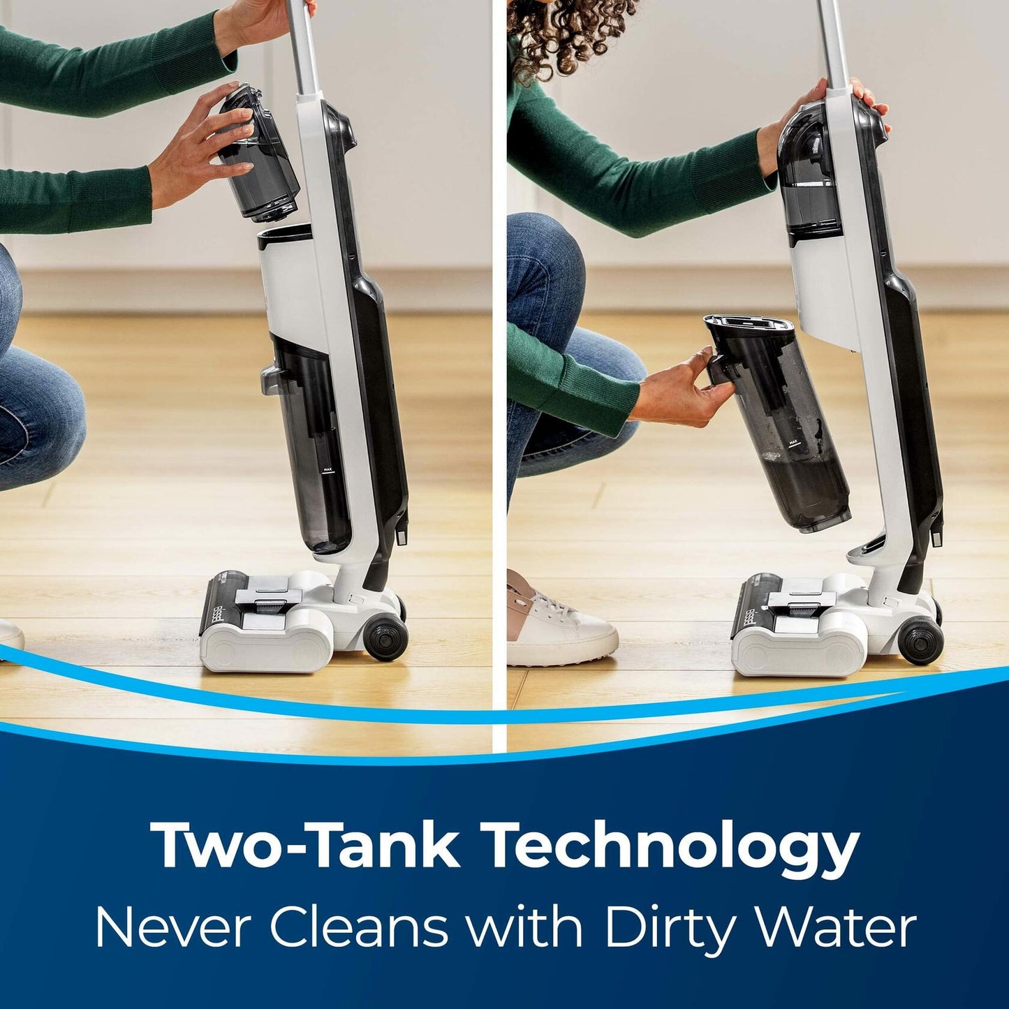 Bissell 3548, Cordless Multi-Surface Wet/Dry Vacuum Cleaner, for Hard Floors, 0 Hose, Gray