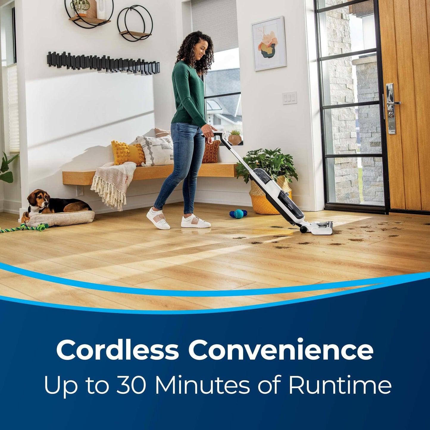Bissell 3548, Cordless Multi-Surface Wet/Dry Vacuum Cleaner, for Hard Floors, 0 Hose, Gray
