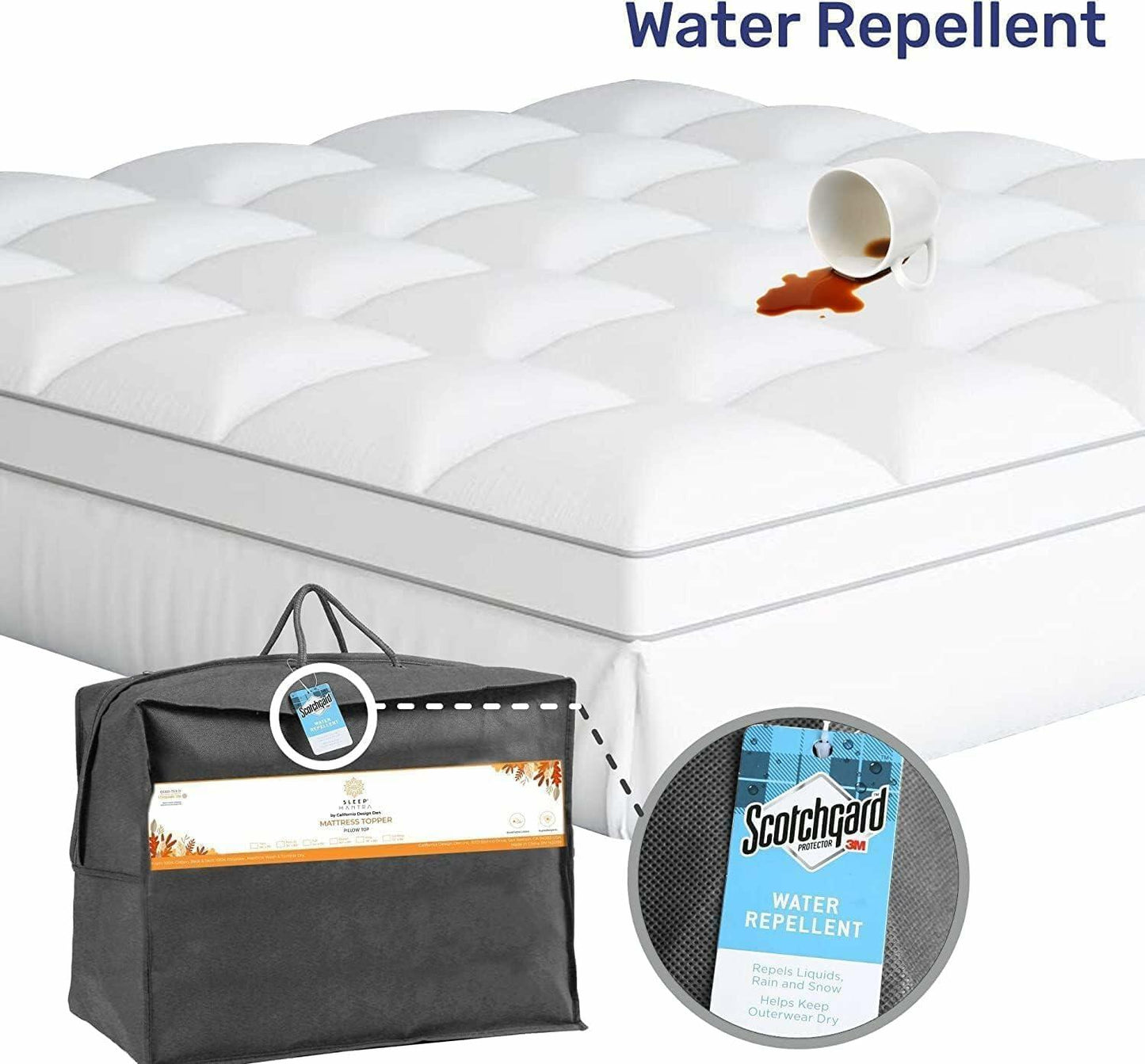 Sleep Mantra Cooling Mattress Topper, Queen