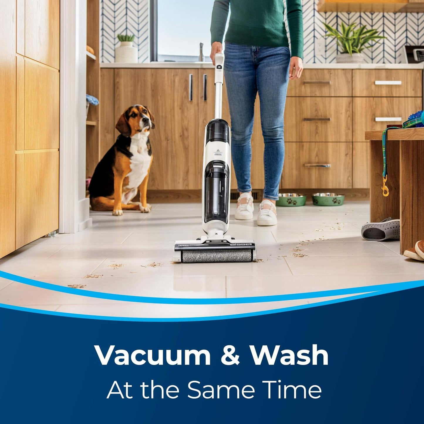Bissell 3548, Cordless Multi-Surface Wet/Dry Vacuum Cleaner, for Hard Floors, 0 Hose, Gray
