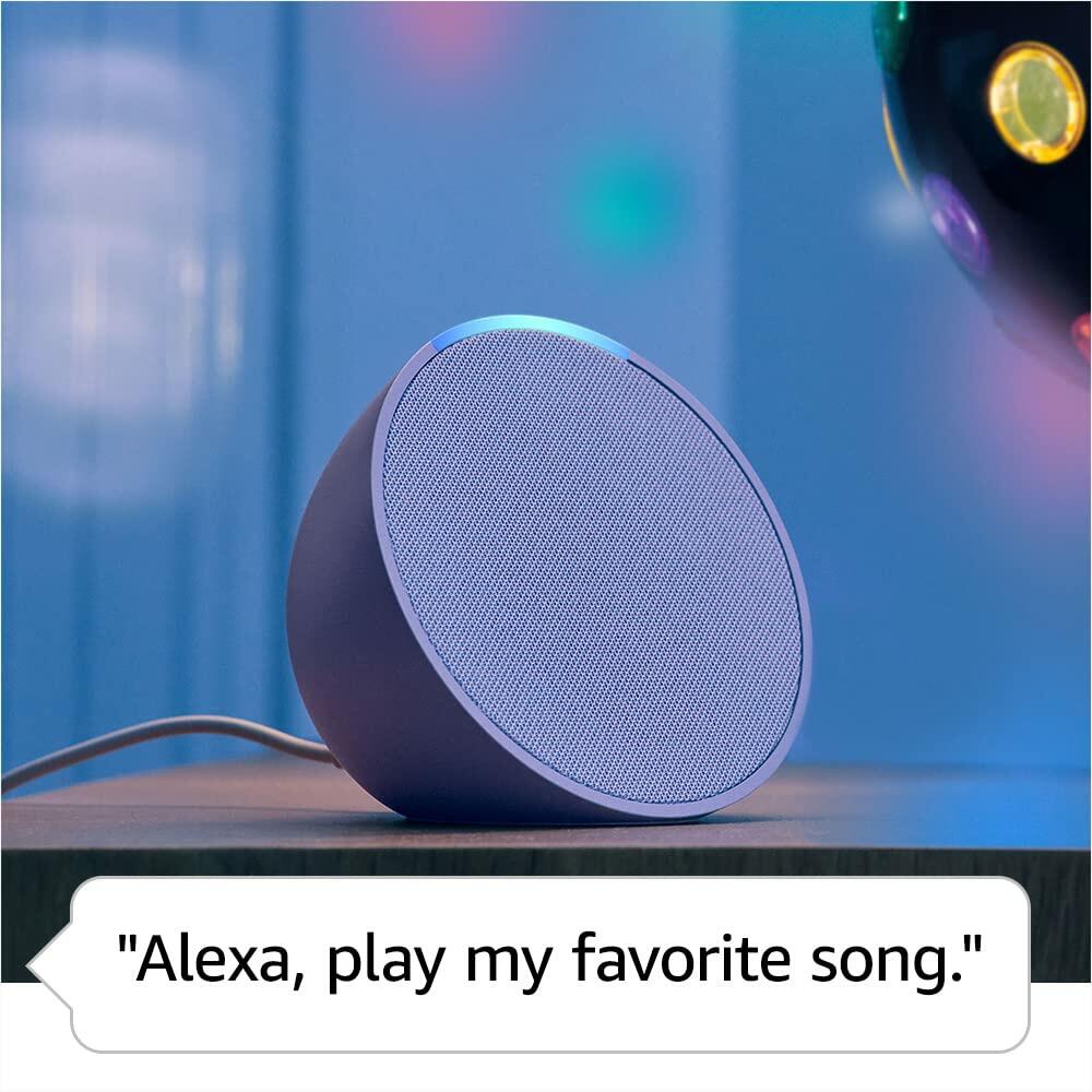Amazon Echo Pop - Smart speaker - Wi-Fi, Bluetooth - App-controlled - glacier white