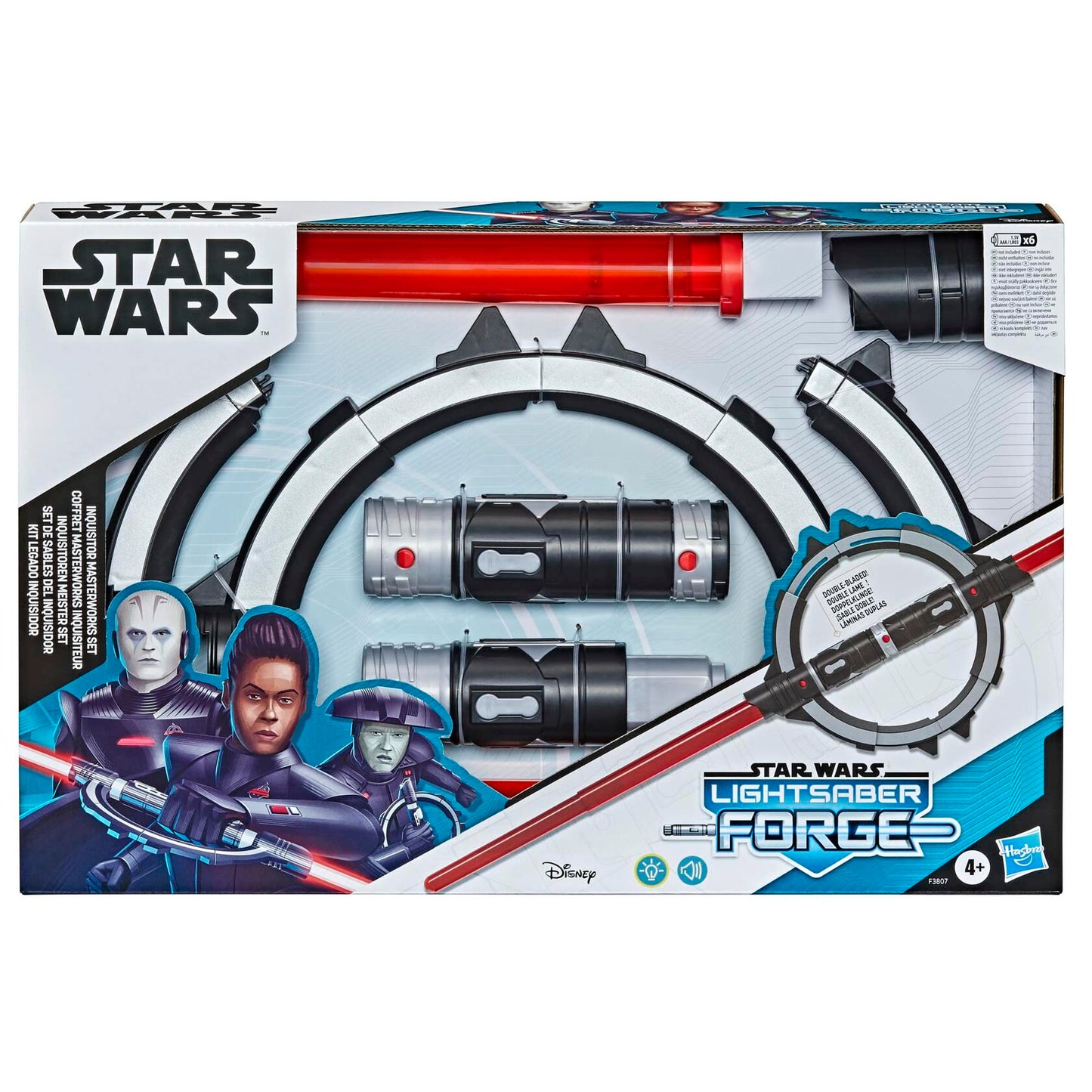 Star Wars Lightsaber Forge Inquisitor Masterworks Set Double-Bladed Customizable Electronic Lightsaber Toy