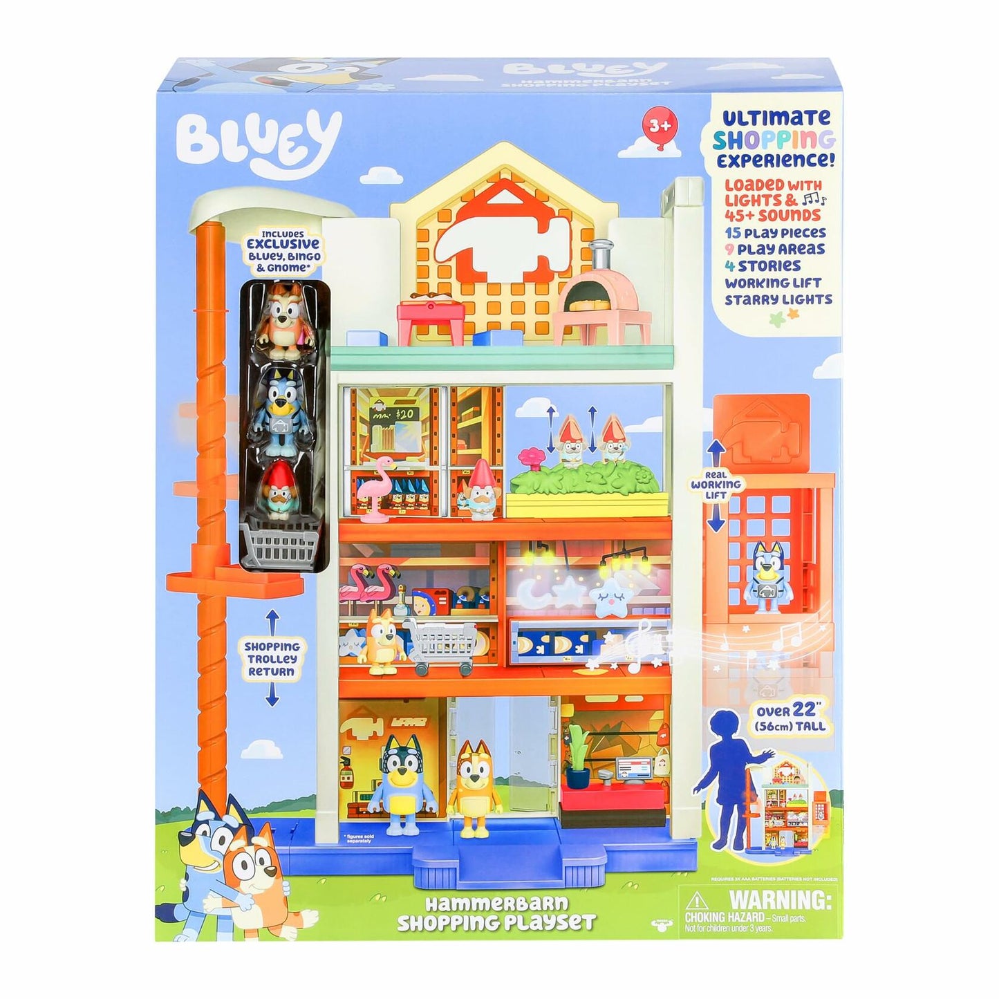Bluey Hammerbarn Shopping Playset, Including Lights and 45+ Sounds, Ages 3+