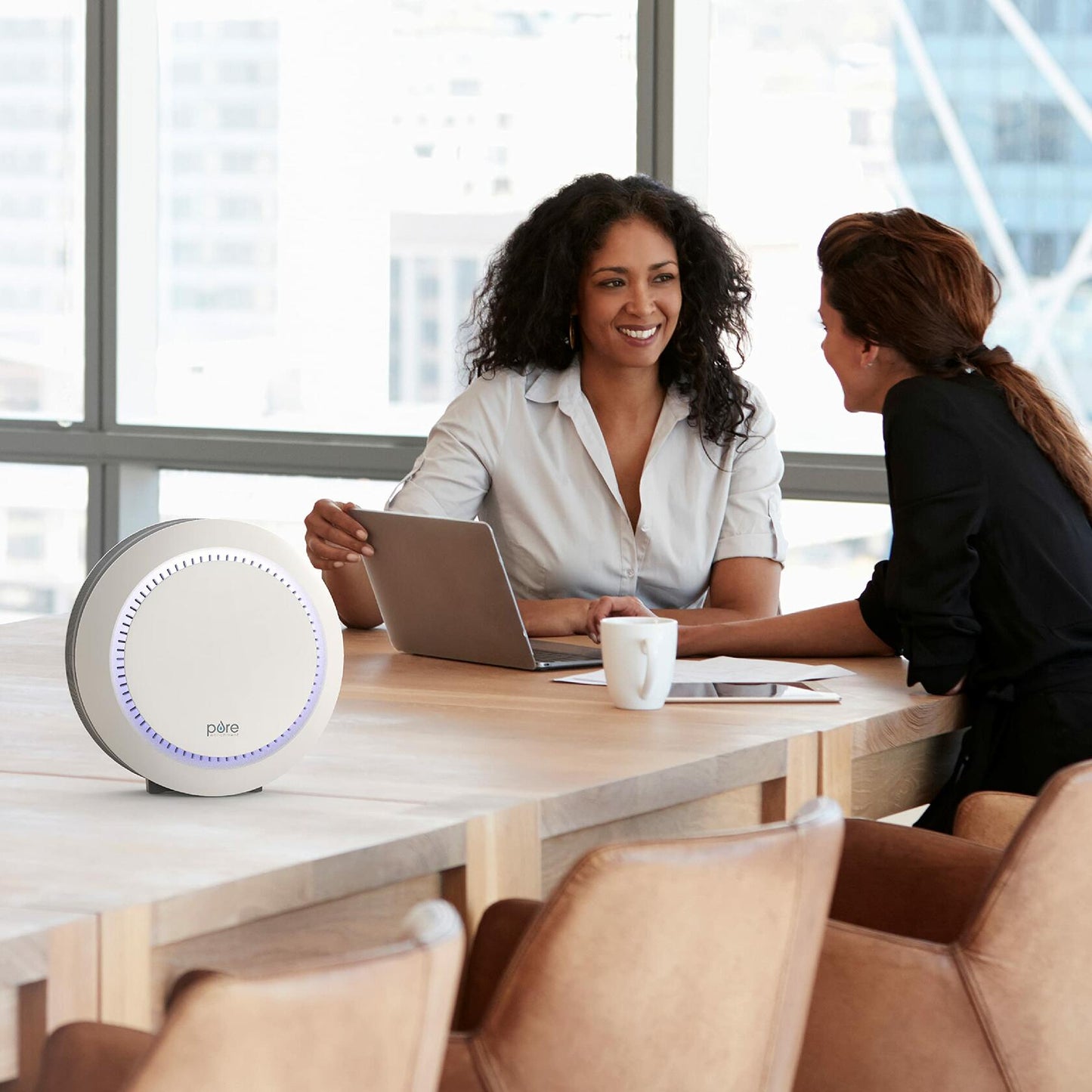 Pure Enrichment PureZone Halo Medium Room Air Purifier with 2 Stage Filtration - Graphite