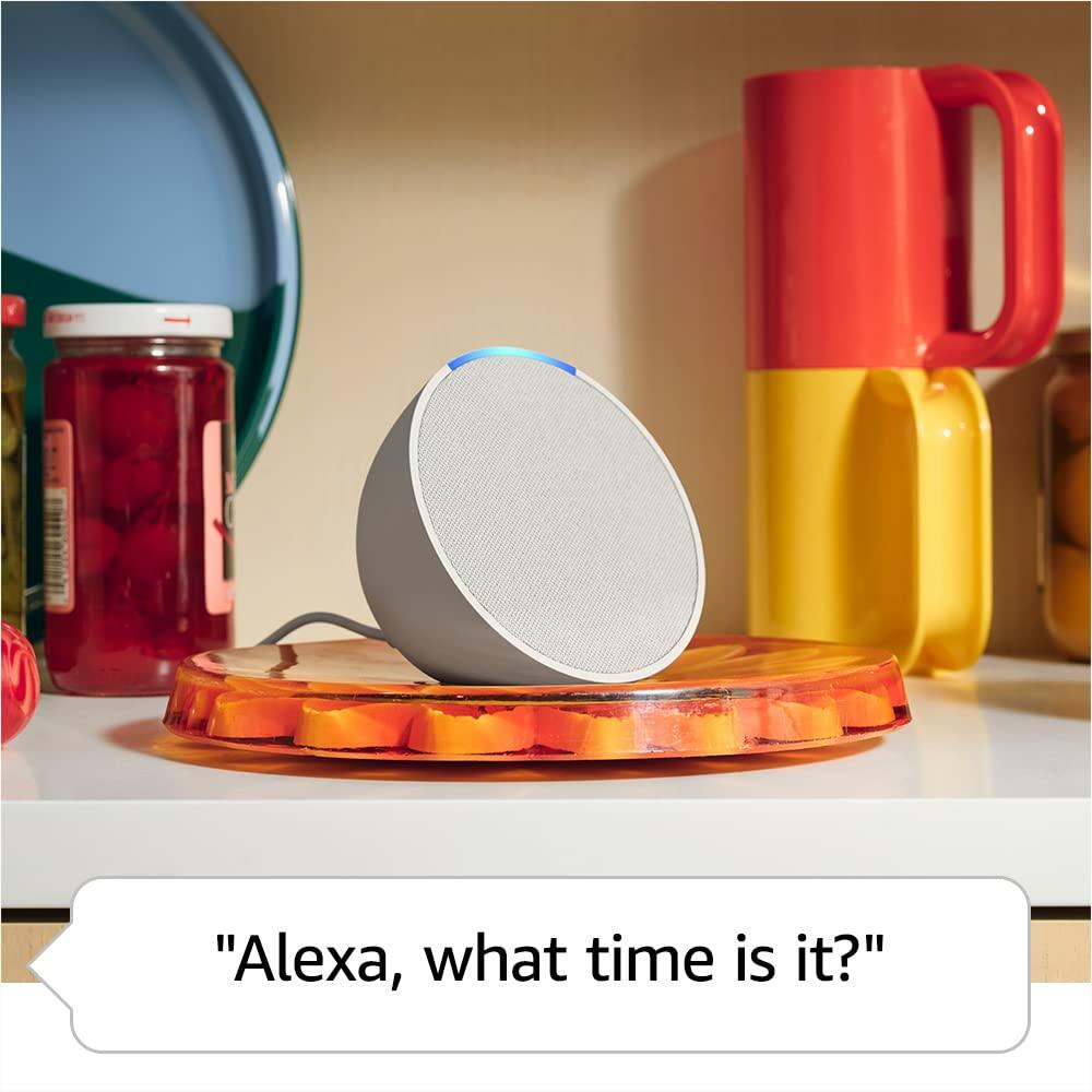 Amazon Echo Pop - Smart speaker - Wi-Fi, Bluetooth - App-controlled - glacier white