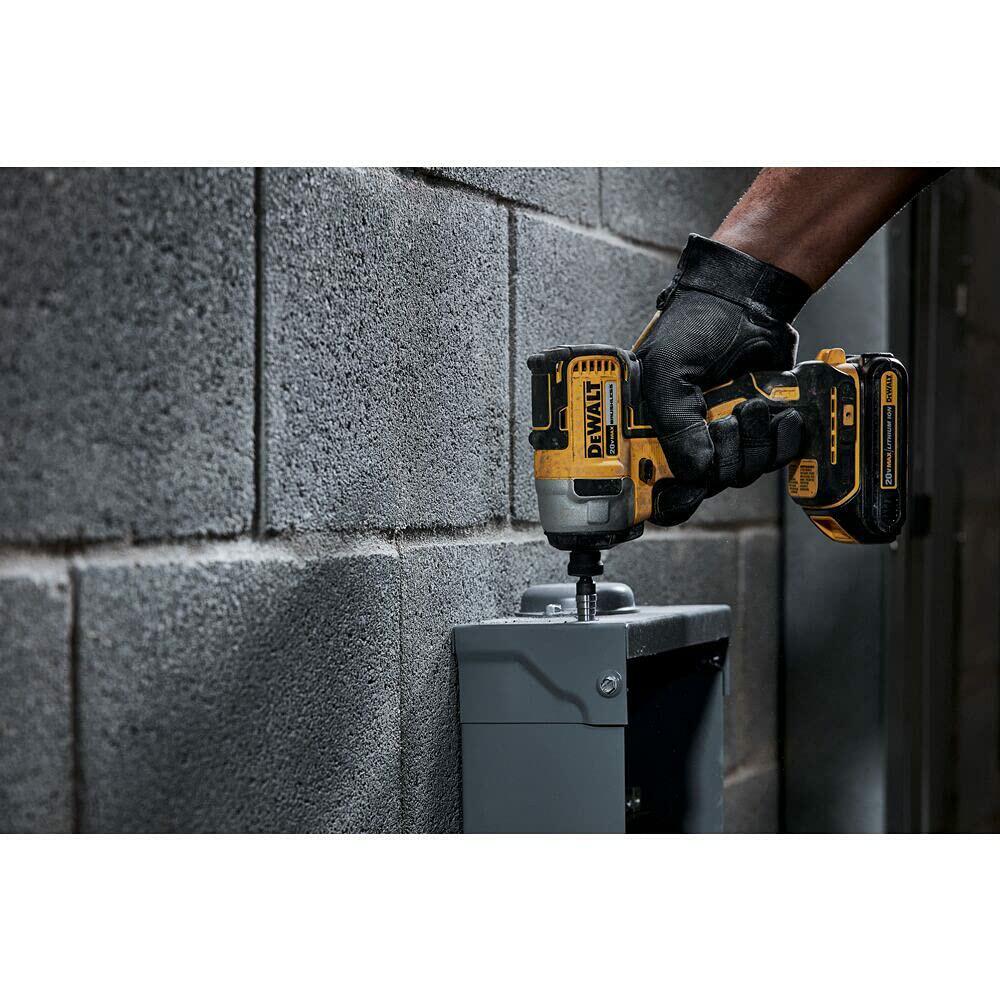 DeWalt 20V MAX Brushless Cordless Impact Driver Kit with Charger & Kit Bag