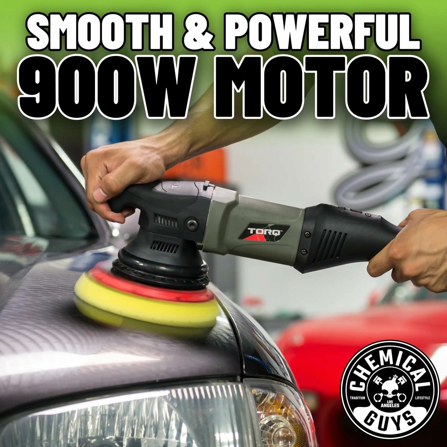 Chemical Guys TORQ22D Random Orbital Polisher w/Red Backing Plate - 120V/60Hz (P4) - TORQ22D