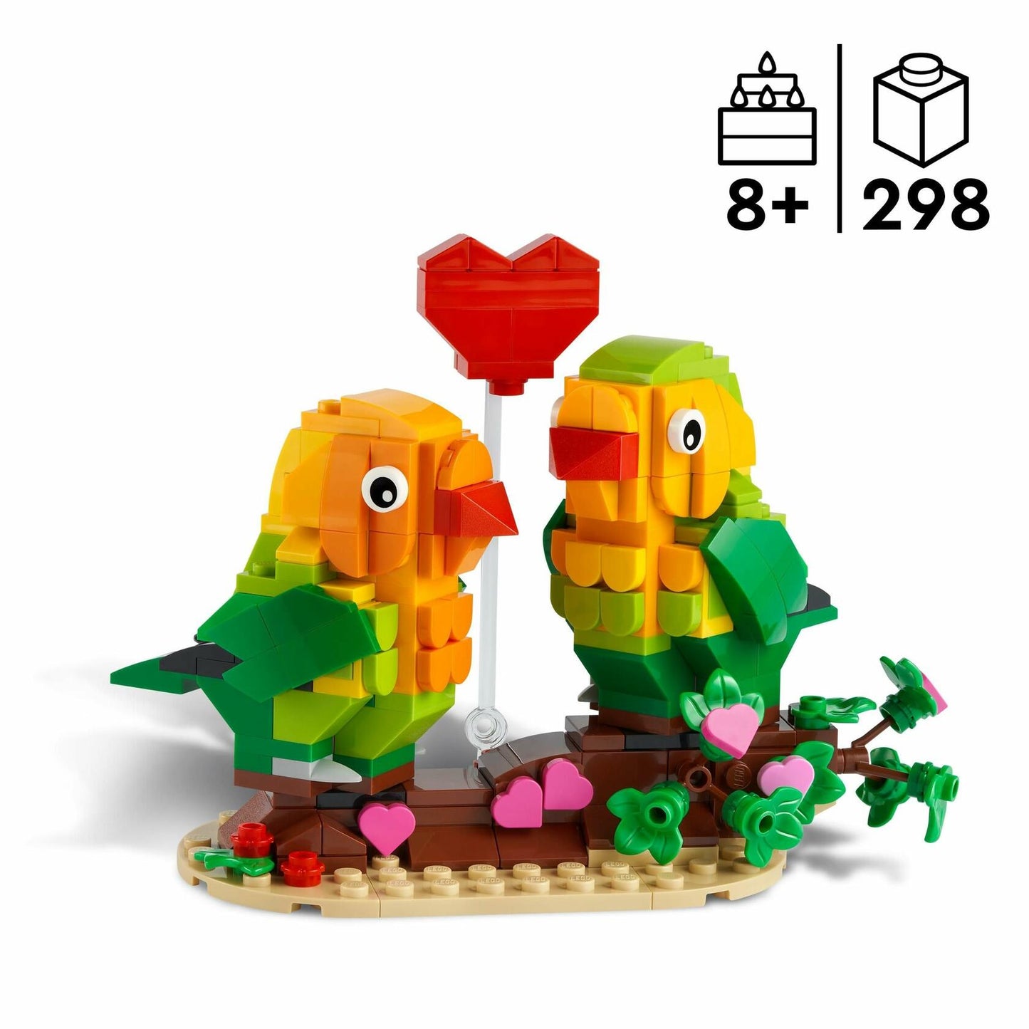LEGO Valentine Lovebirds Building Toy Set, Makes a Great Gift for Valentine's Day, Anniversary, or Any Occasion to Show Someone You Care, Ideal for Ages 8 and Up, 40522