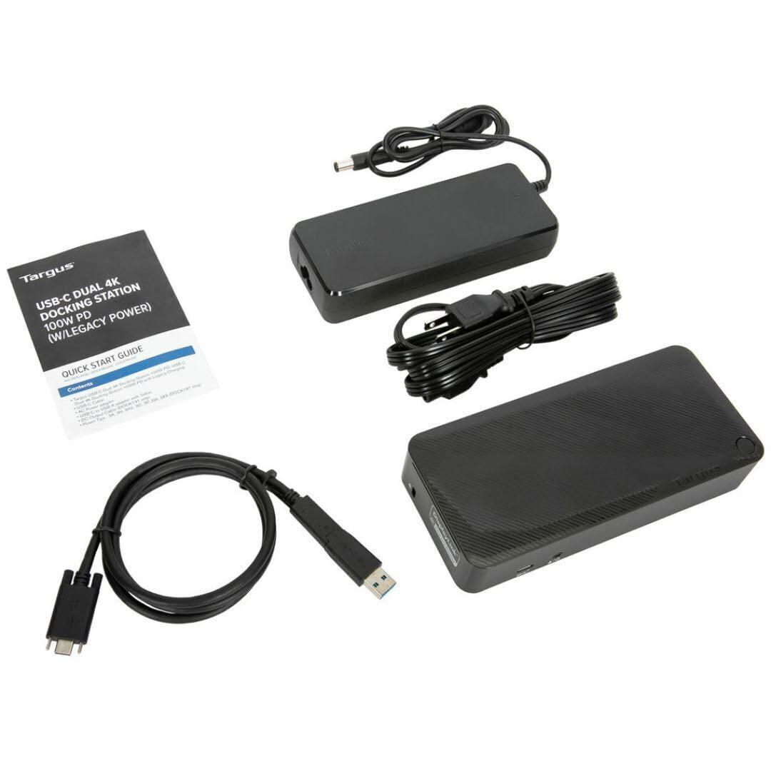 Targus USB-C Dual Monitor 4K HDMI Docking Station with 100W Power Delivery (DOCK182GLZ-40) DOCK182-A1, Black
