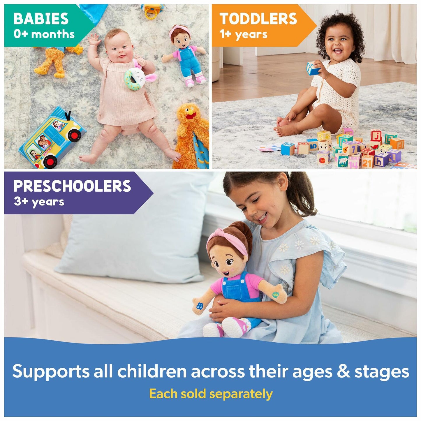 Ms. Rachel Official Speak & Sing 16-Inch Plush Doll for Ages 6 Months to 3+ Years