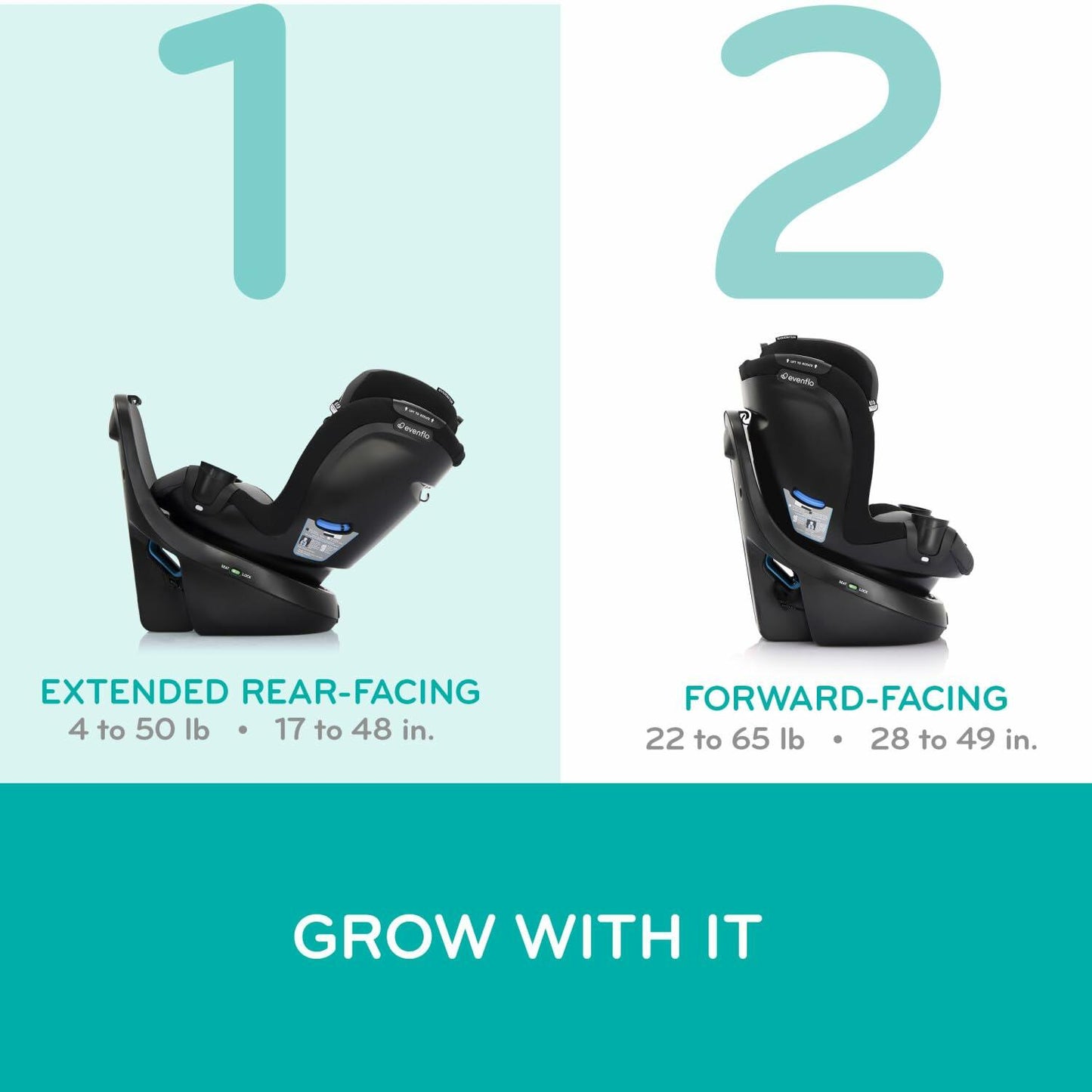 Revolve360 Slim 2-in-1 Rotational Car Seat with Quick Clean Cover (Sutton Purple)