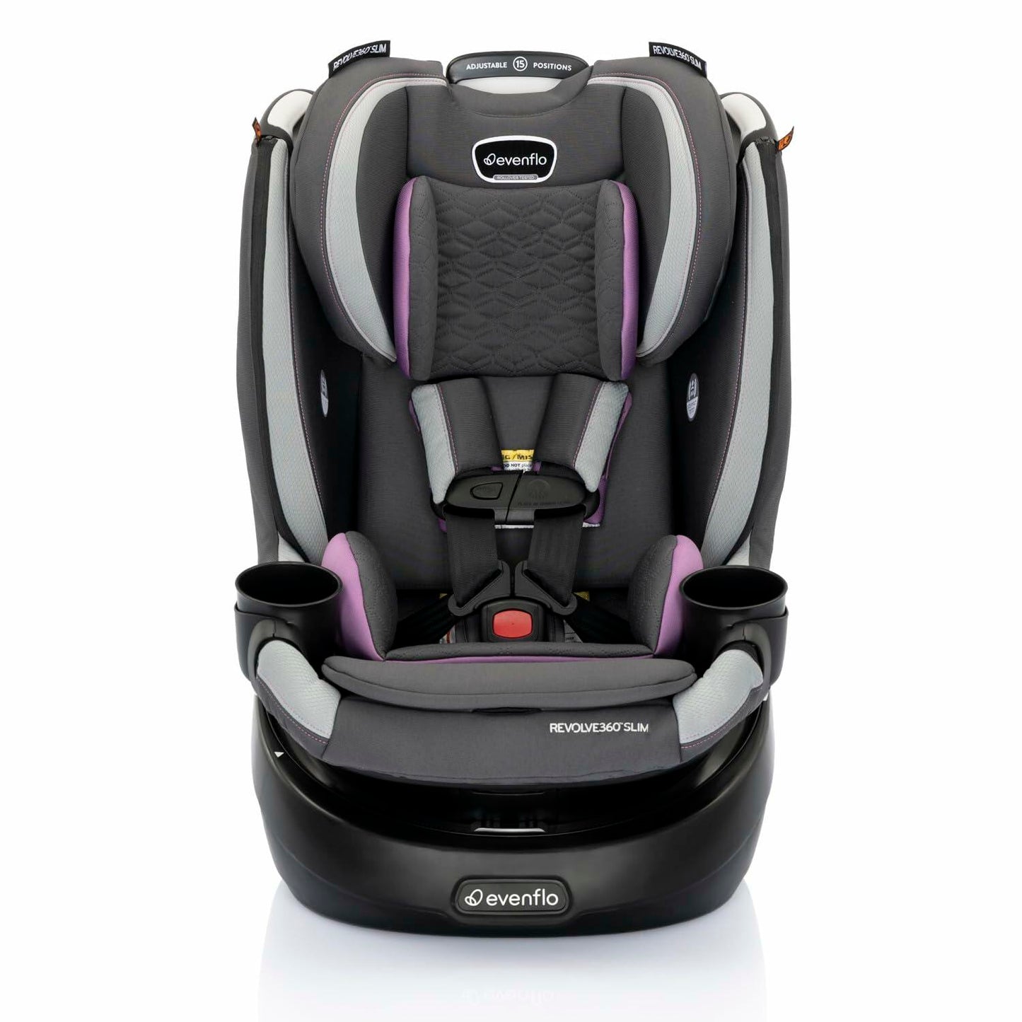 Revolve360 Slim 2-in-1 Rotational Car Seat with Quick Clean Cover (Sutton Purple)