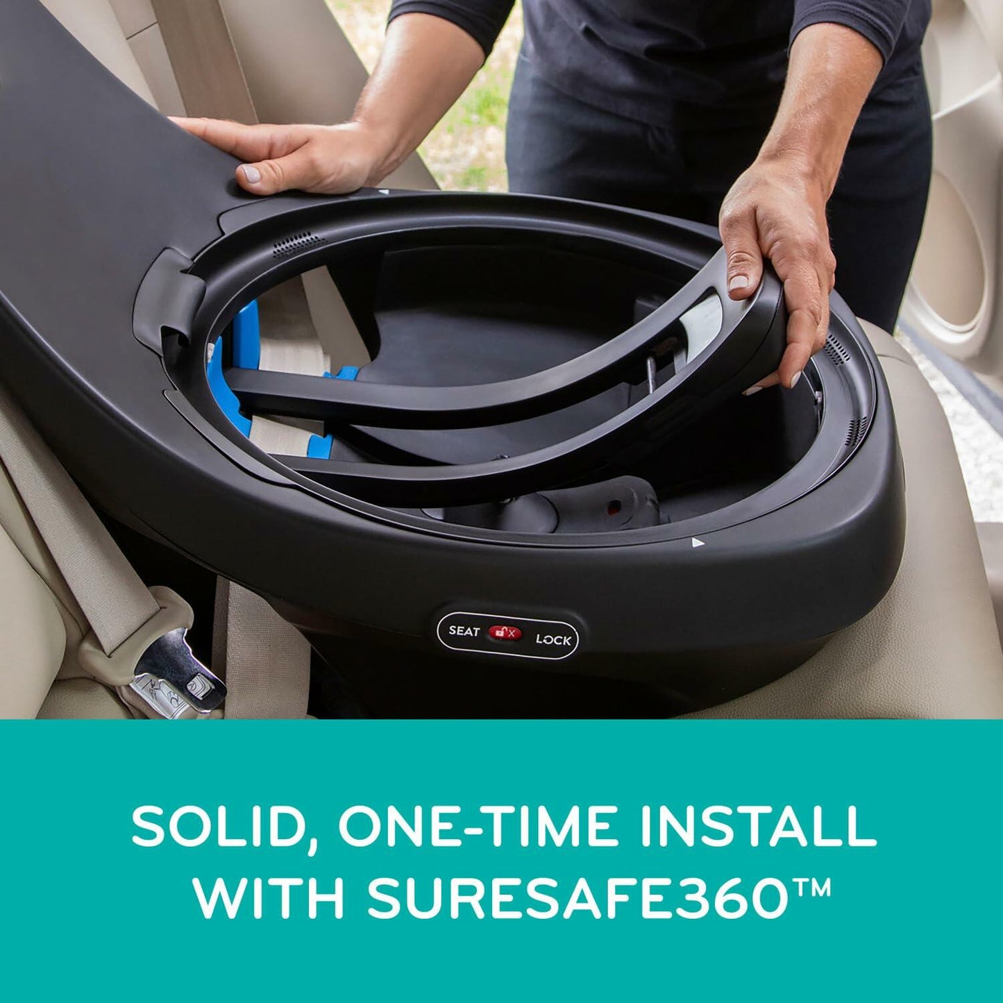 Revolve360 Slim 2-in-1 Rotational Car Seat with Quick Clean Cover (Sutton Purple)