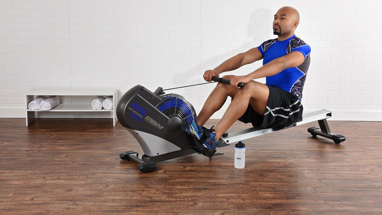 Stamina Products 1402 ATS Multi Function Air Resistance Rowing Machine, 250 lb. Weight Limit