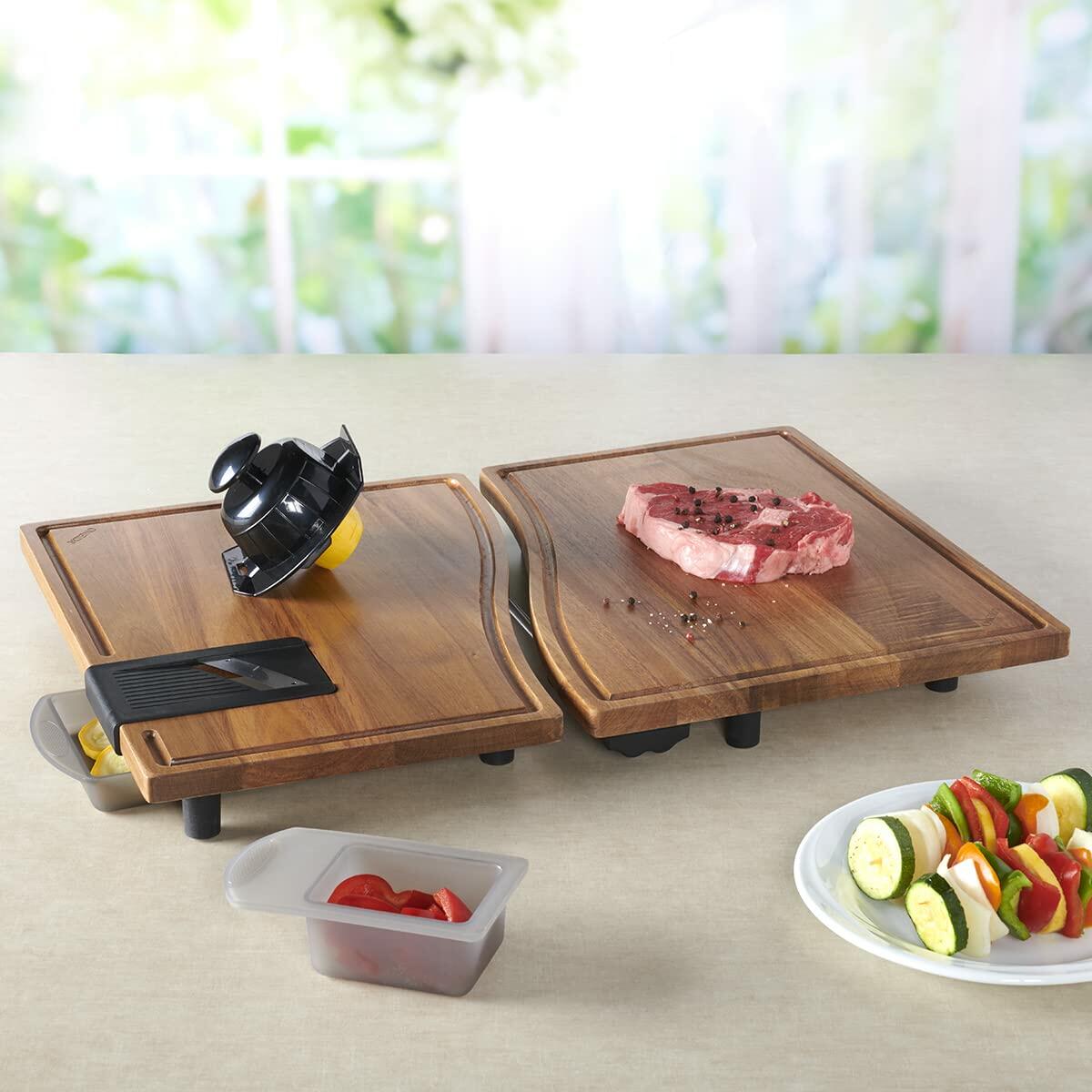 Anchor Hocking 13926L21 SwingBoard Acacia Wood Cutting Board - 6 Piece Set