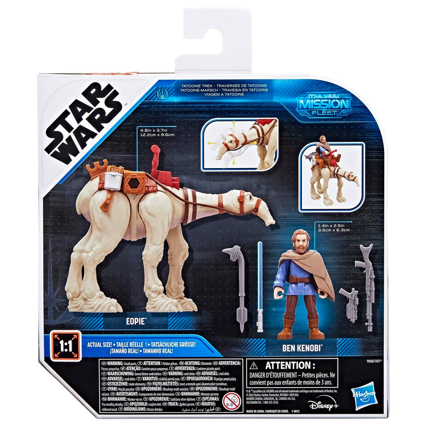 Star Wars Mission Fleet Tatooine Trek, Ben Kenobi with Eopie, 2.5-Inch Action Figures