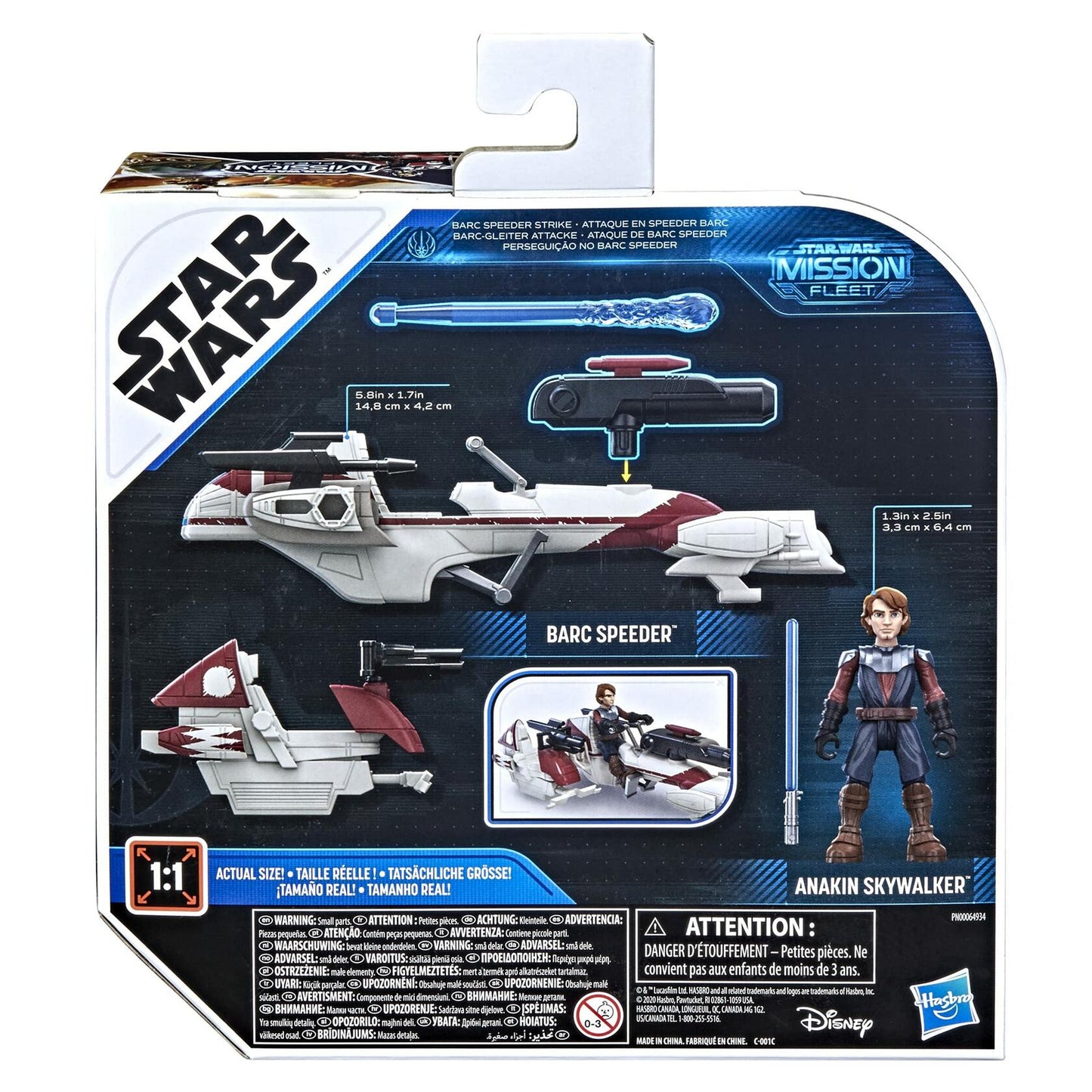 Star Wars Mission Fleet Expedition Class Anakin Skywalker BARC Speeder Strike