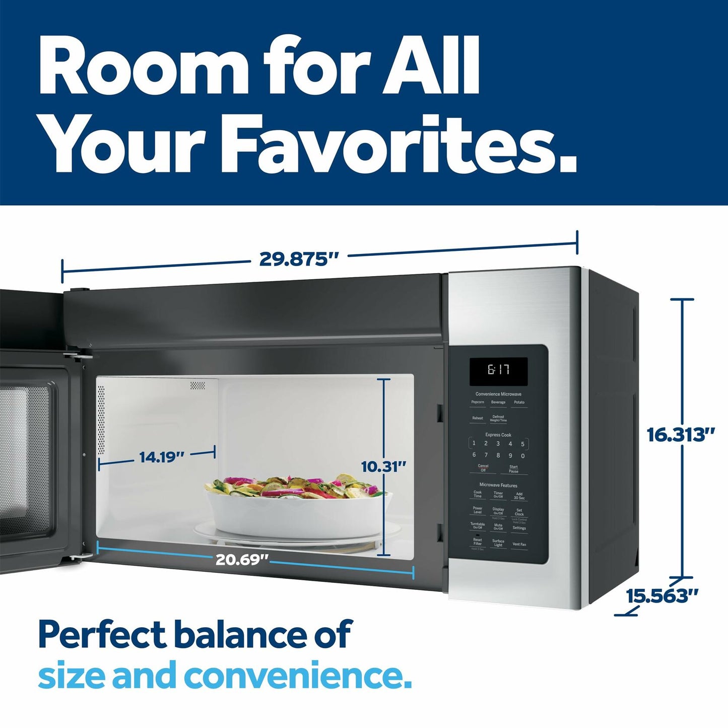 GE 30 1.7 Cu. ft. 1000 Watts Over-The-Range Microwave Oven Model JVM6172SKSS in Stainless Steel.