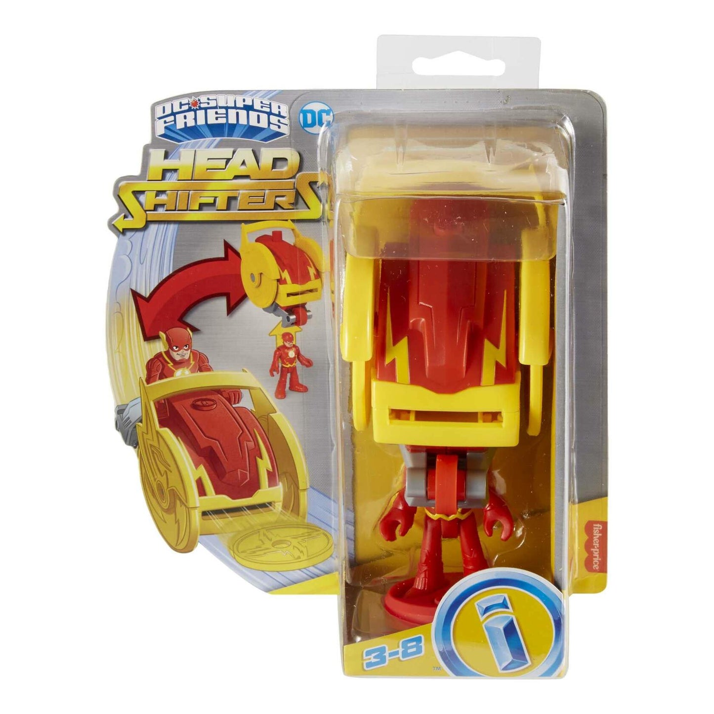 Imaginext DC Super Friends Head Shifters The Flash & Speed Force Cycle Figure Set, 4 Pieces