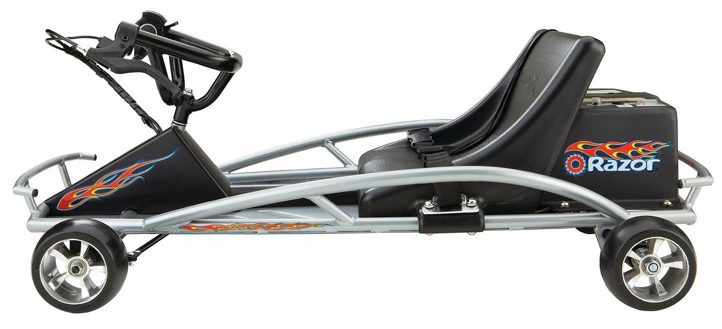 Razor Ground Force - Electric Go-Kart for Ages 8+, Up to 12 MPH, Up to 40 Minutes of Continuous Use, Variable Speed Throttle, 24V Rechargeable Battery