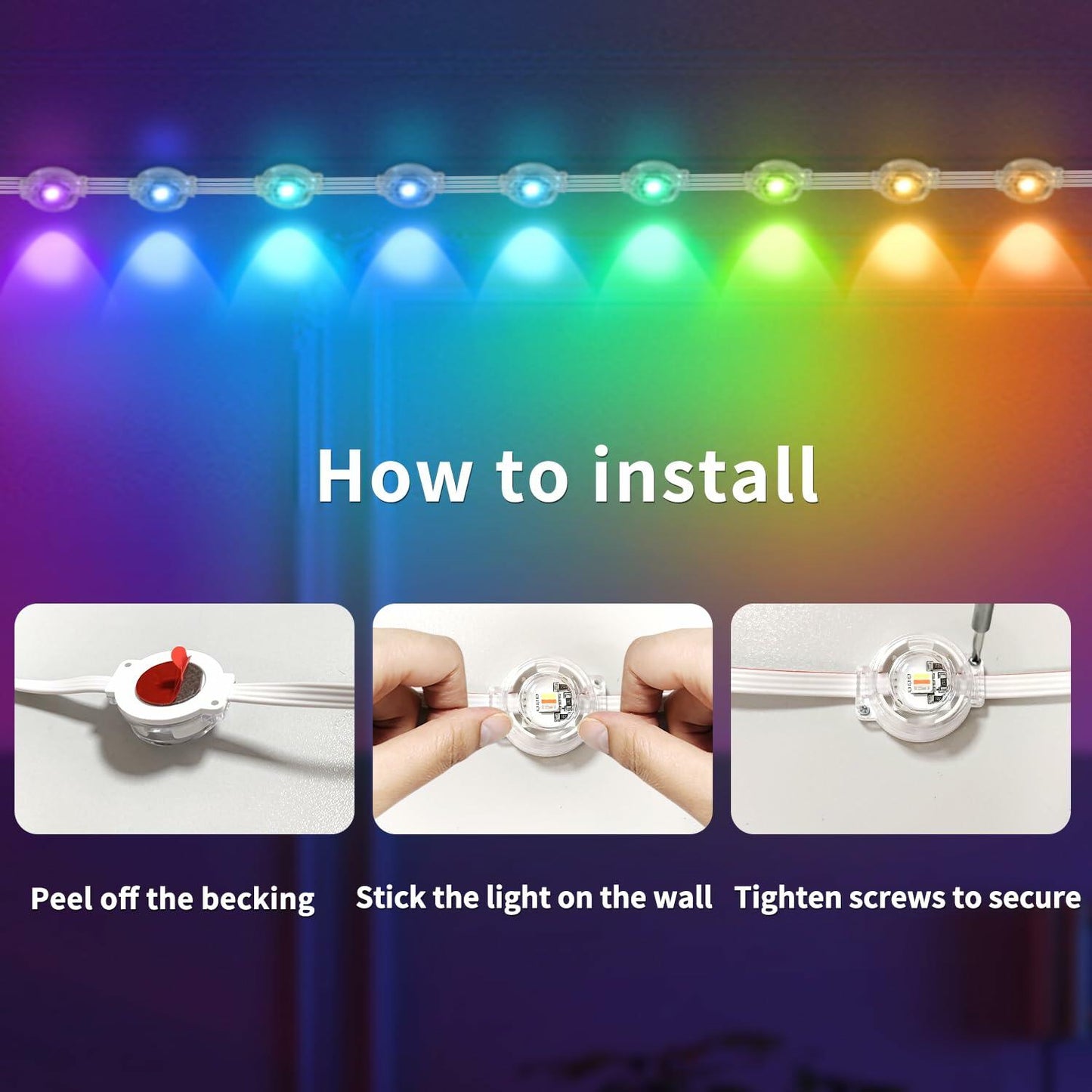Yocrostar Permanent Outdoor Lights,100ft RGB Eave Lights with App Control Remote,IP67 Waterproof LED Lights,Music Sync Outside Lights for Christmas,Halloween,Garden,House Decorations