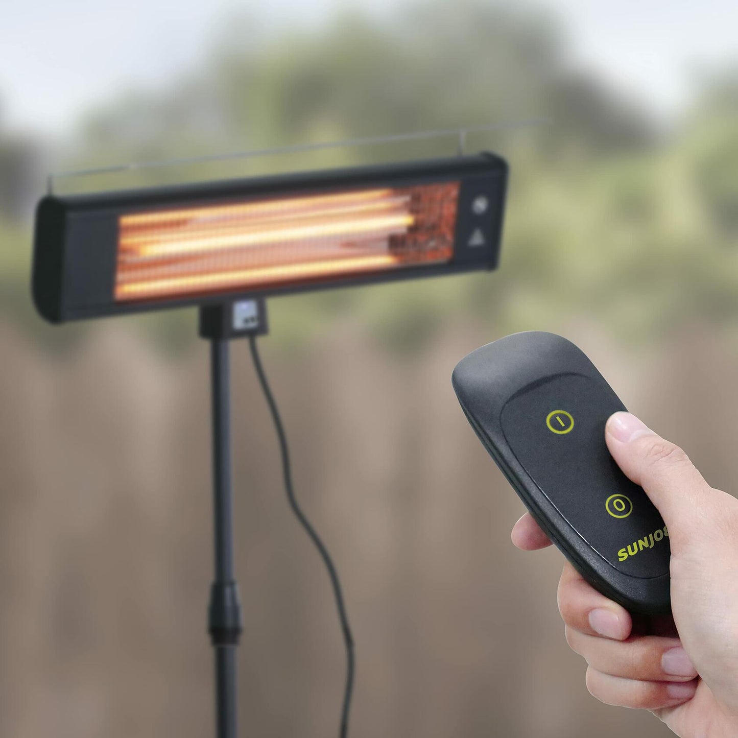 Sun Joe Electric Patio Infrared Heater, Remote Controlled, Tip-over & Overheat Protection, 5118 BTU