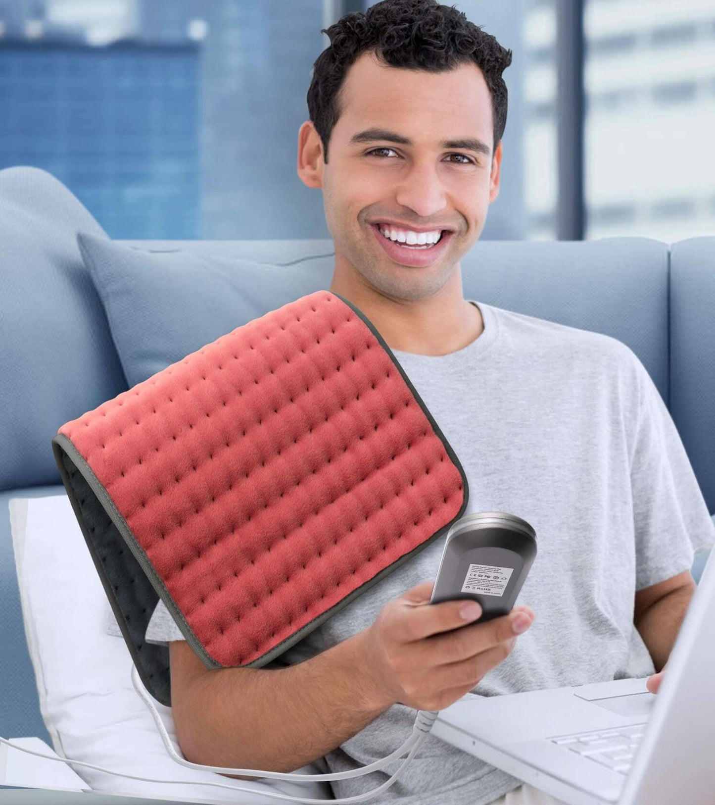 VALGELUIK Heating pad for Back, Neck, Shoulder, Cramps and Leg Pain Relief, Heat Pads Christmas Gifts for Women, Men, Mom, Dad, Auto-Off,Machine Washable,Moist Dry Heat Options,Extra Large 12"x24"