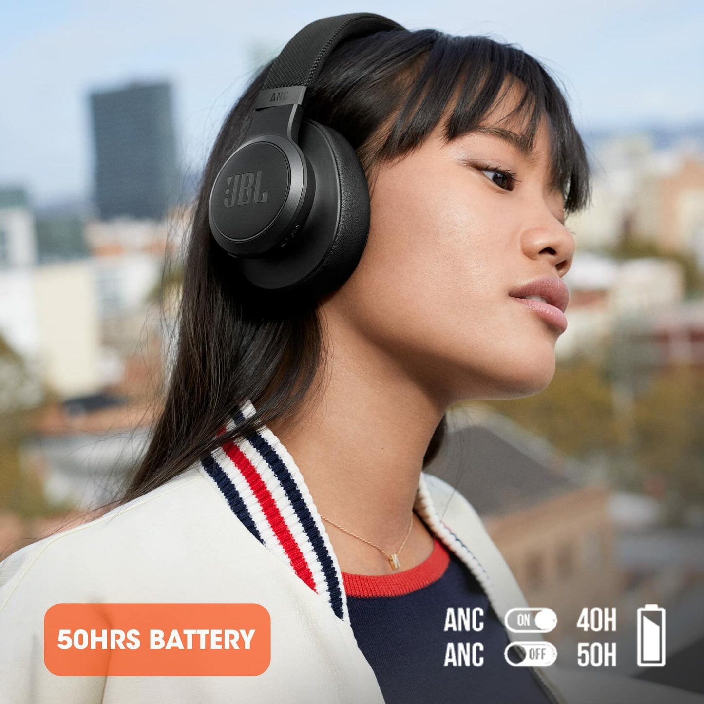 JBL LIVE 660NC Black Wireless Over-Ear Noise Cancelling Headphones