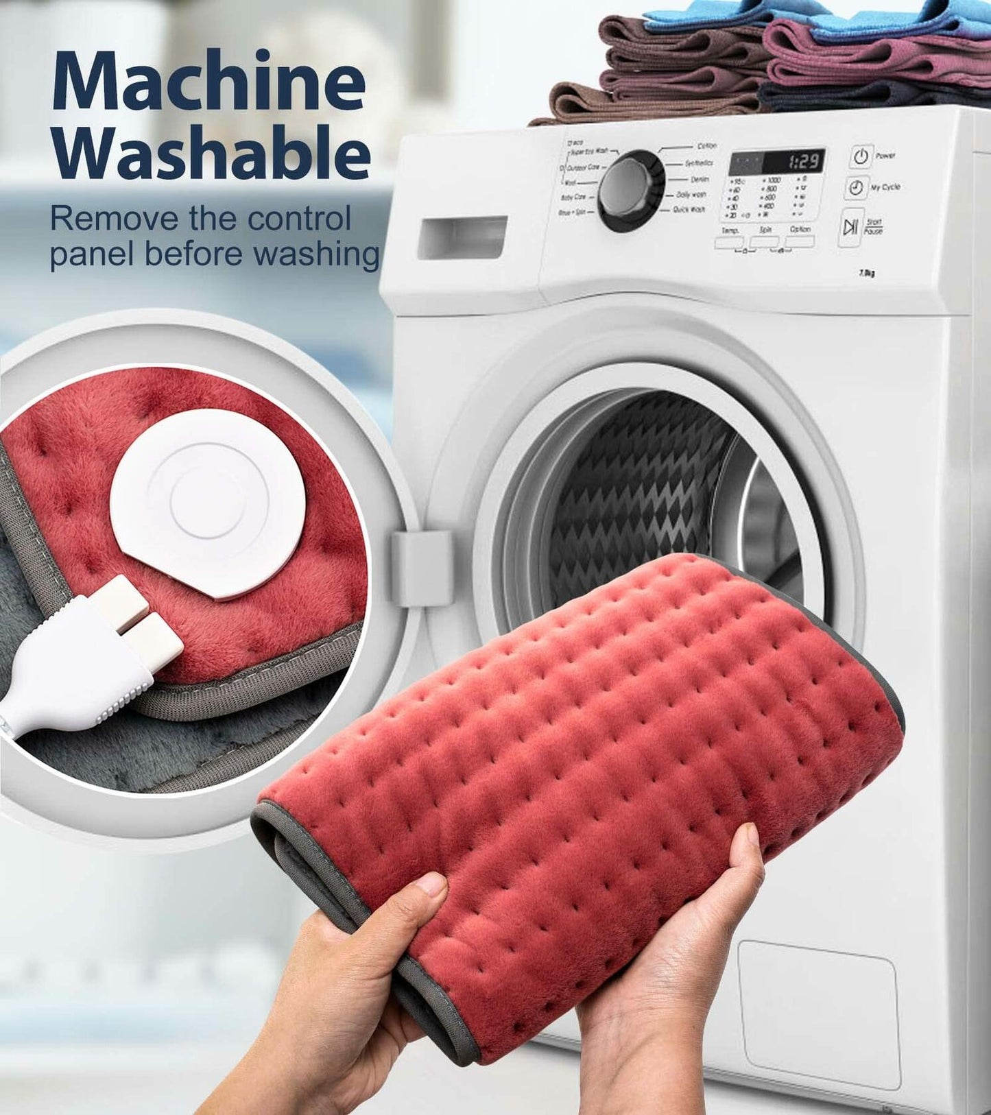 VALGELUIK Heating pad for Back, Neck, Shoulder, Cramps and Leg Pain Relief, Heat Pads Christmas Gifts for Women, Men, Mom, Dad, Auto-Off,Machine Washable,Moist Dry Heat Options,Extra Large 12"x24"