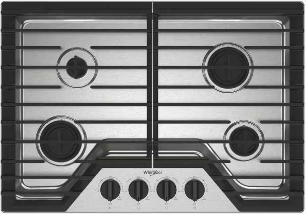 30" Gas Cooktop with SpeedHeat Burner - Stainless Steel by Whirlpool