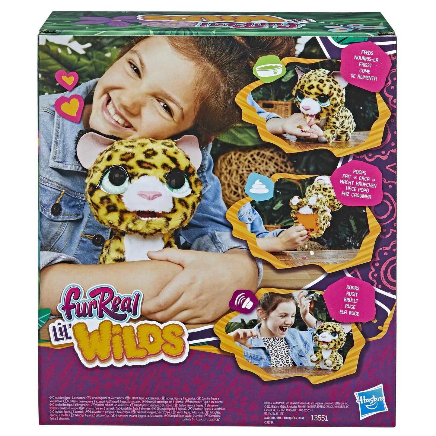 furReal Lil Wilds Lolly the Leopard Plush Toy, Interactive Pets Toys for 4 Years and Up