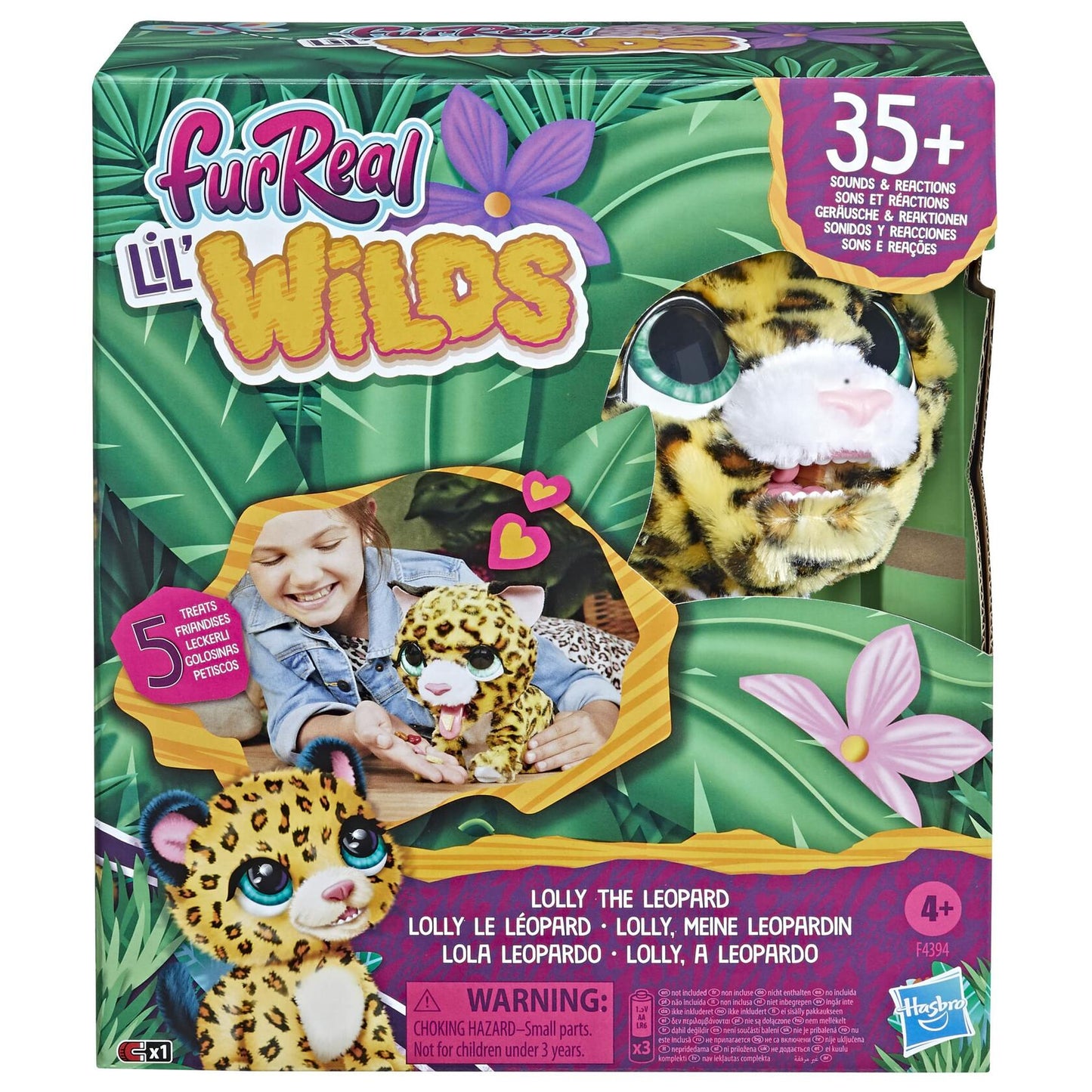 furReal Lil Wilds Lolly the Leopard Plush Toy, Interactive Pets Toys for 4 Years and Up
