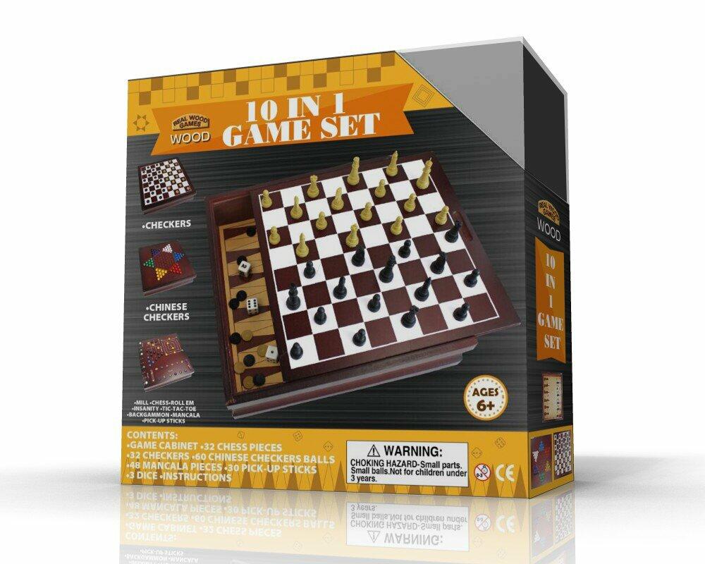 10 in 1 Wood Game Set