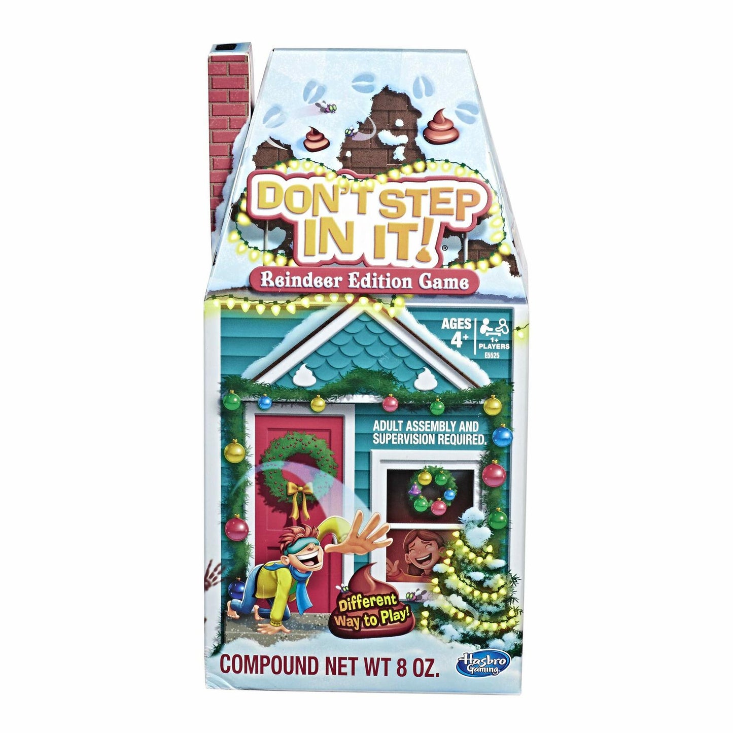Hasbro Gaming Don't Step in It! Reindeer Edition Holiday Game for Kids Ages 4+ C43
