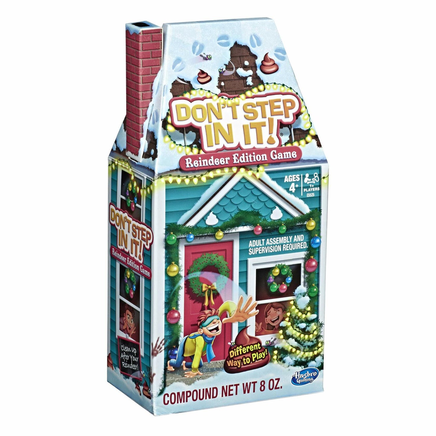 Hasbro Gaming Don't Step in It! Reindeer Edition Holiday Game for Kids Ages 4+ C43