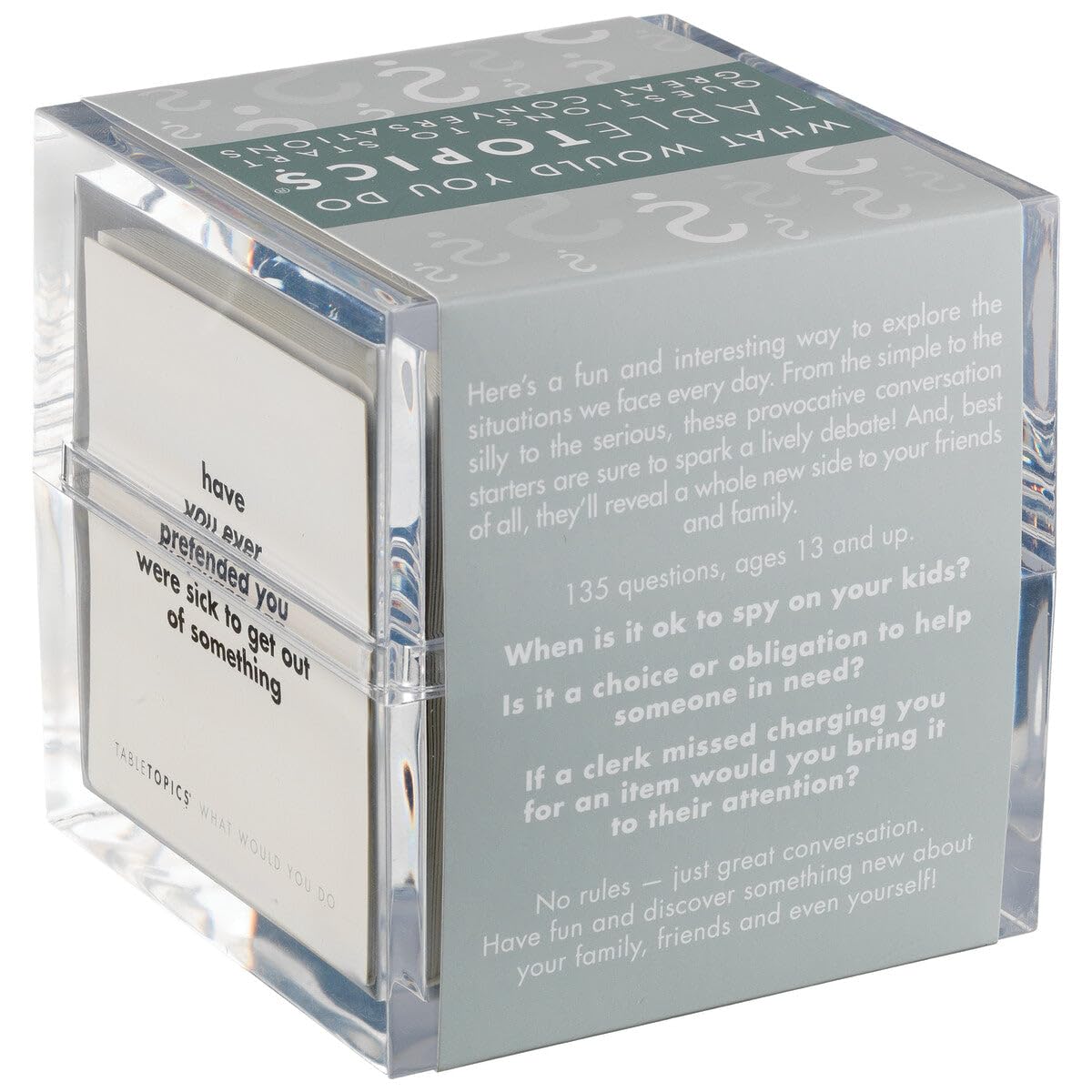 TableTopics What Would You Do Question Card Game - 135 Provocative Conversation Starter Cards for Parties with Adult Friends, Spark Lively Debates about Sticky Situations, Icebreaker Game