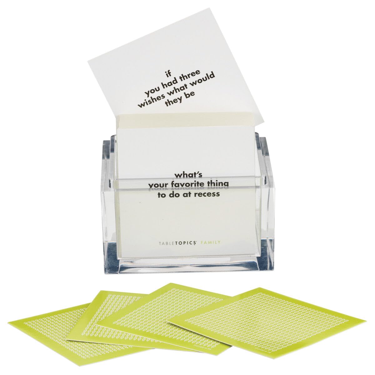 TableTopics Family Conversation Cards for Kids & Parents with 135 Questions for Fun & Connection at Dinnertime, Game Night, & Classrooms
