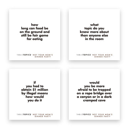 TableTopics Not Your Mom’s Dinner Party Conversation Cards for Adults to Get to Know Each Other on a New Level, 135 Eye-Opening Questions for Friends at Parties, Unique Host Gift