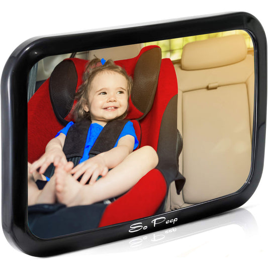 Adjustable Baby Car Mirror Extra Large WideAngle RearFacing Seat Infant Newborn