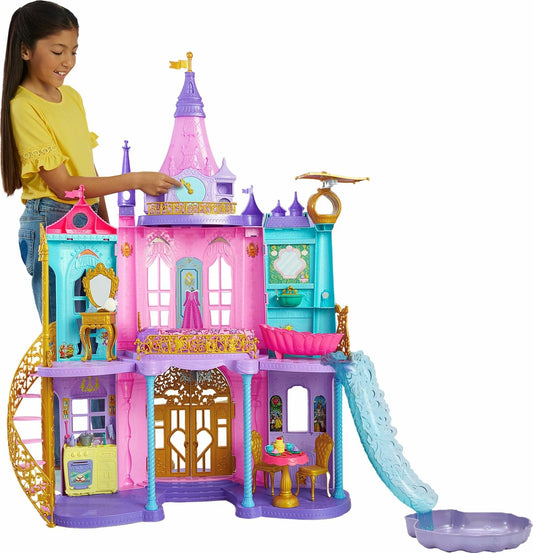 Disney Princess Magical Adventures Castle with 3 Levels, 10 Play Areas with Lights & Sounds