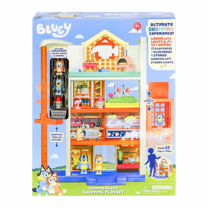 Bluey Hammerbarn Shopping Playset, Including Lights and 45+ Sounds, Ages 3+