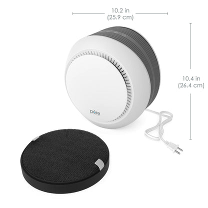 Pure Enrichment PureZone Halo Medium Room Air Purifier with 2 Stage Filtration - Graphite