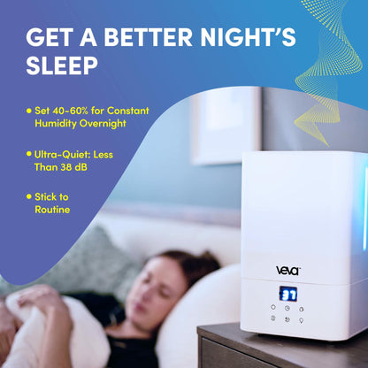 VEVA Humidifiers for Bedroom Large Room 4.5L, Cool Mist Water Vaporizer