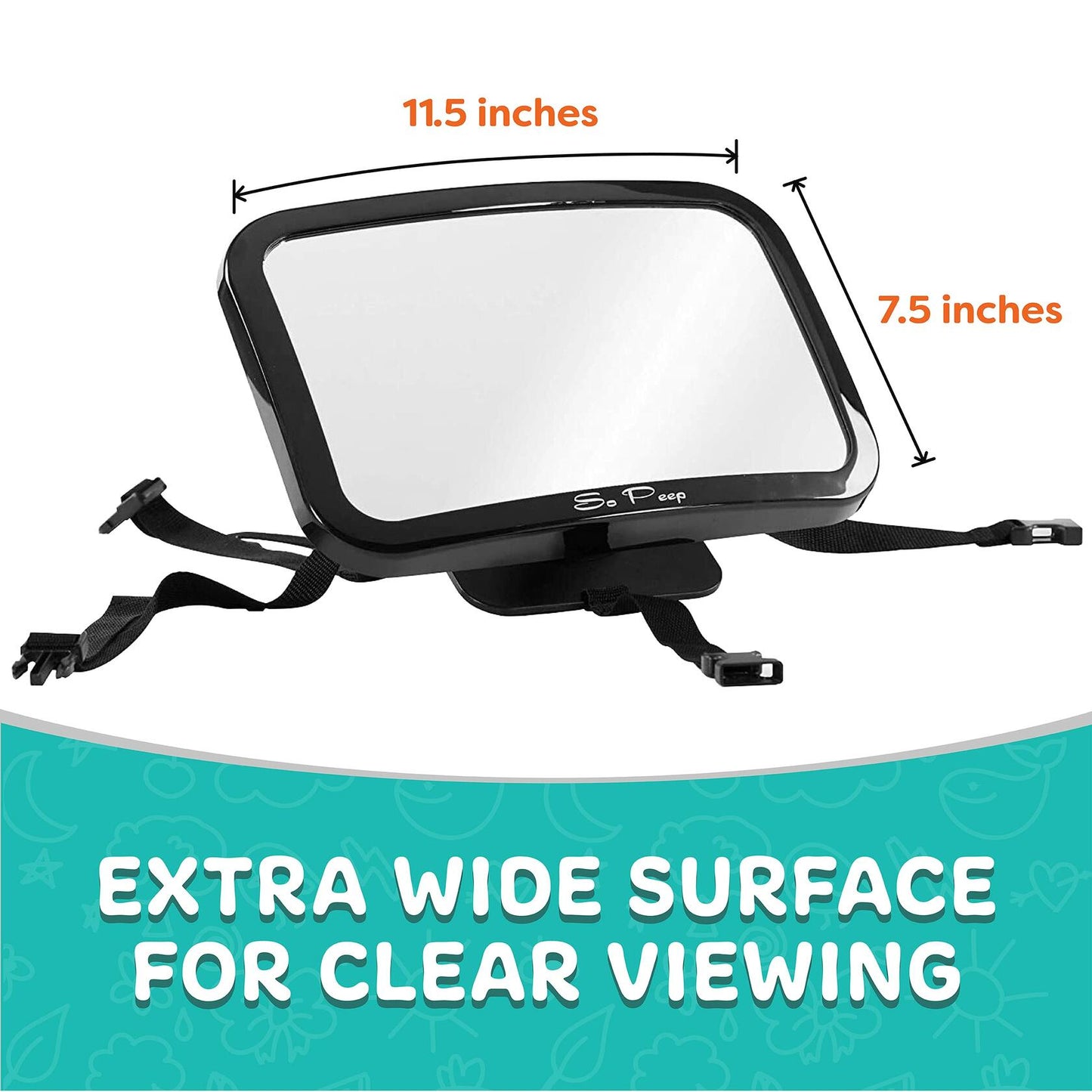Baby Backseat Mirror for Car - View Infant in Rear Facing Car Seat - 100% NEW