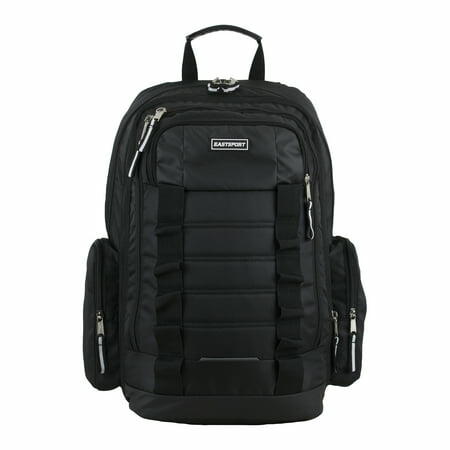 Eastsport Unisex Expandable Team Recycled Backpack, Black