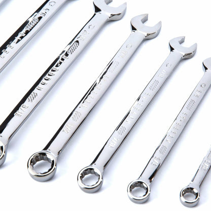 CRAFTSMAN,12-Point Standard SAE Gunmetal Chrome Combination Wrench 7 Piece