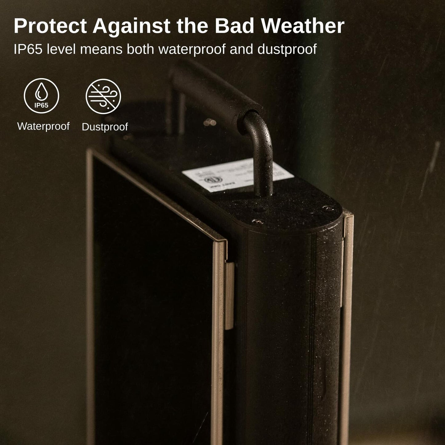 EAST OAK 1500W Patio Heater, Table Side Portable Electric Heater with Double-Sided Heating & 3 Heating Levels, IP65 Waterproof Outdoor Heater with Remote, and Protection from Tip-over & Overheating