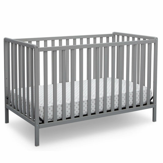 Delta Children Heartland 4-in-1 Convertible Crib - Greenguard Gold Certified, Grey 4-in-1 Crib Grey